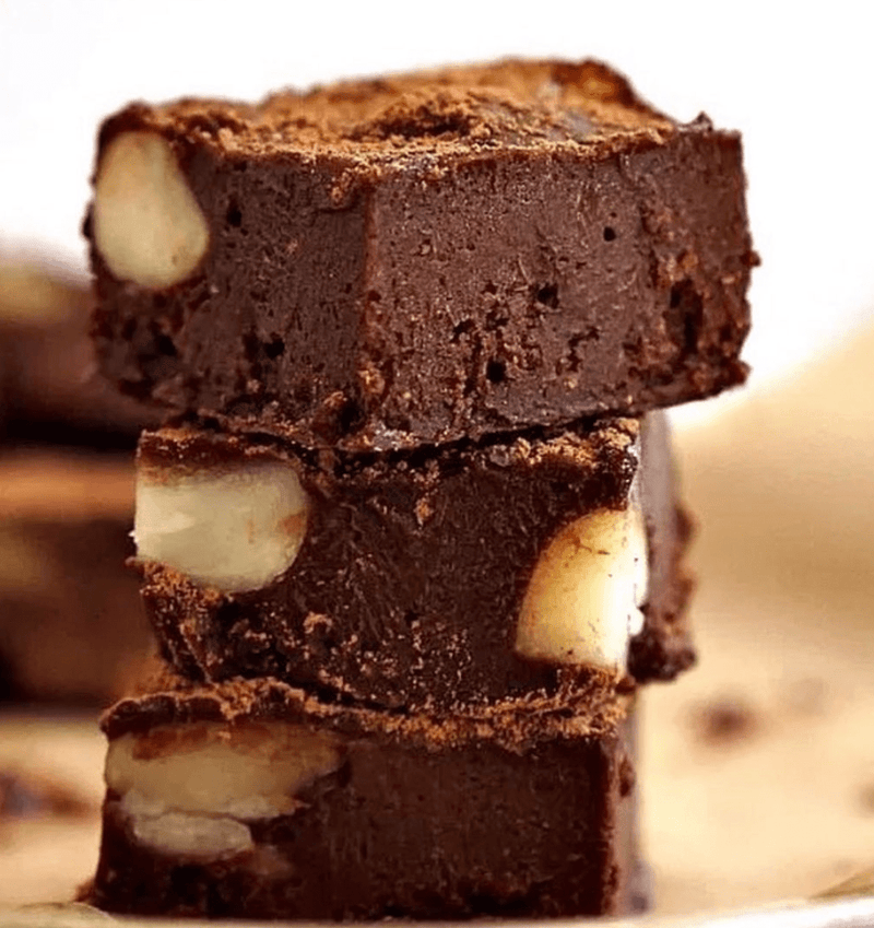 Chocolate Macadamia Fudge Slice - Nuts About Life