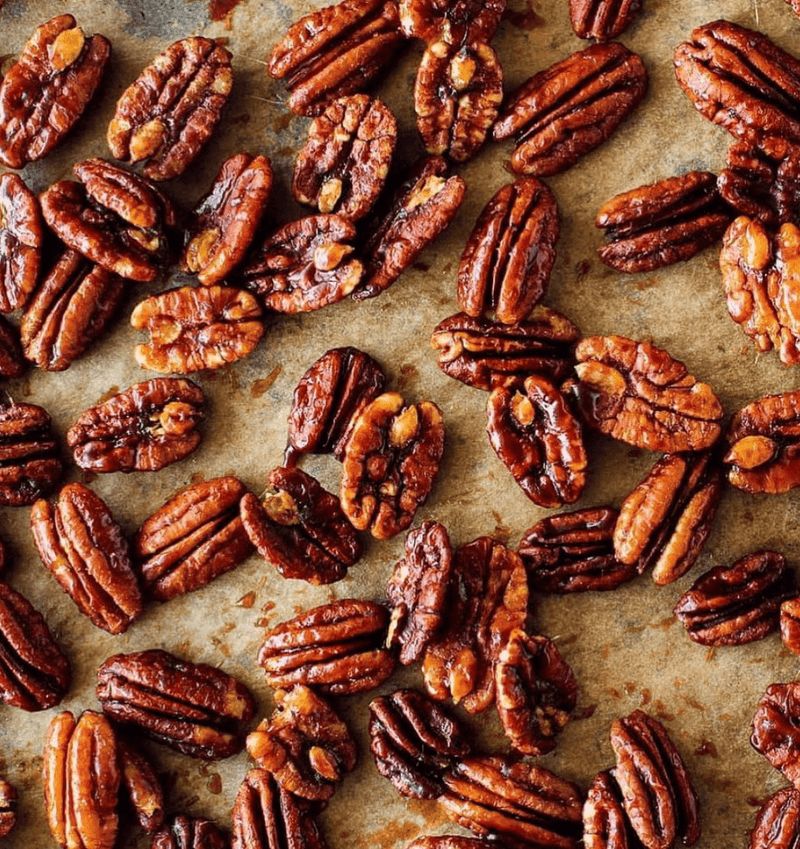 Christmas Maple Candied Pecans - Nuts About Life