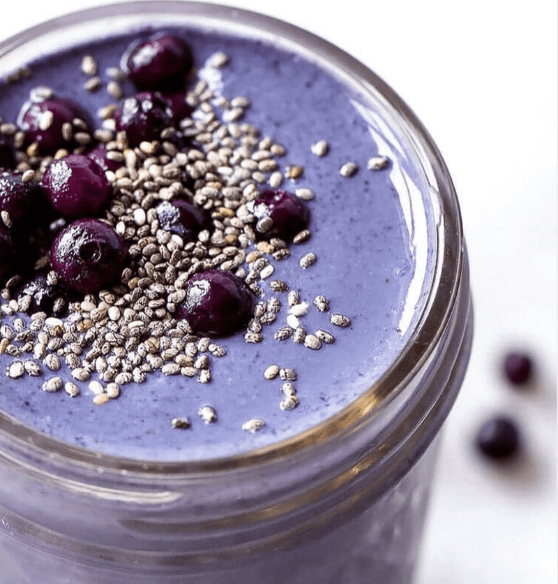 Coconut, Blueberry and Chia Seed Shake - Nuts About Life