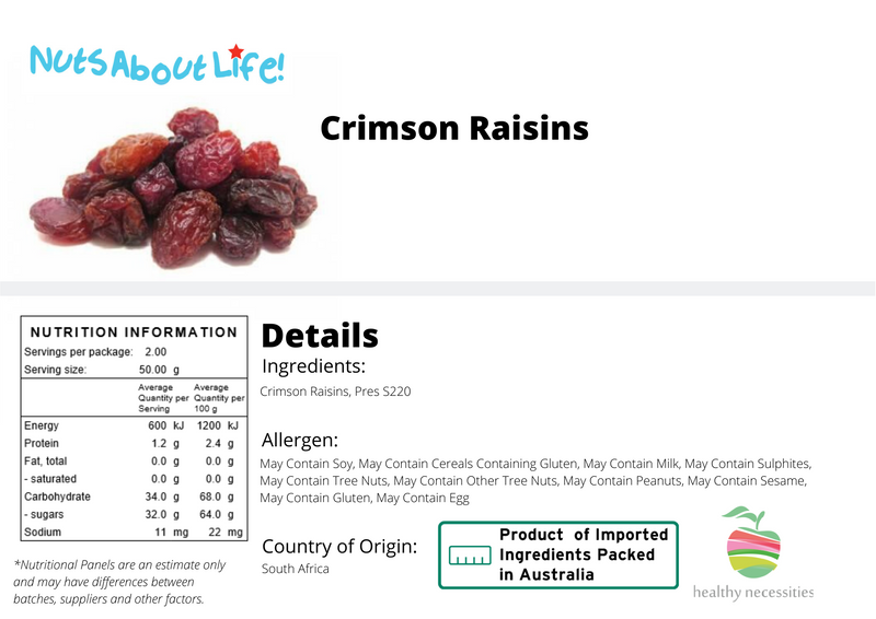 Crimson Raisins