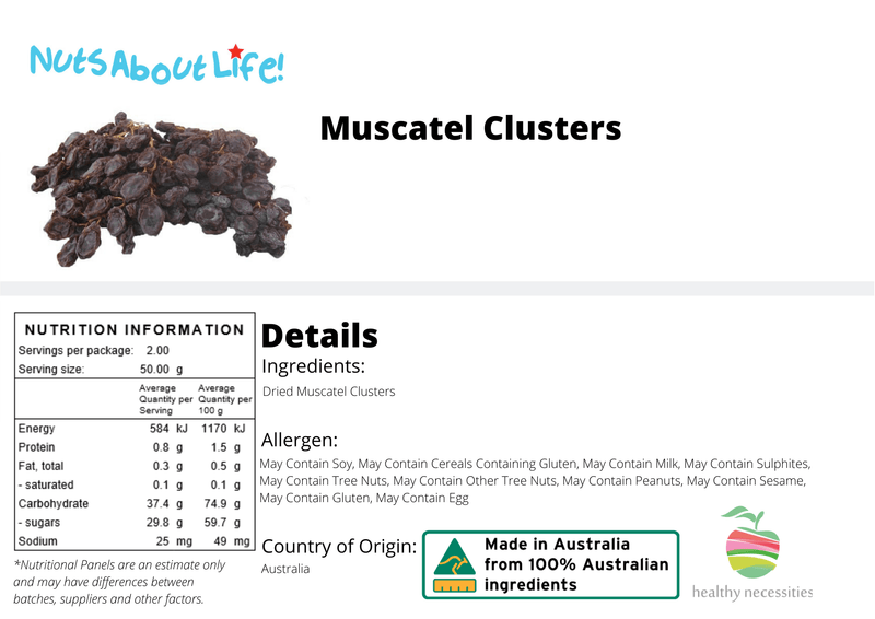 Muscatel Clusters - Nuts About LifeMUSC3653Nuts About Life
