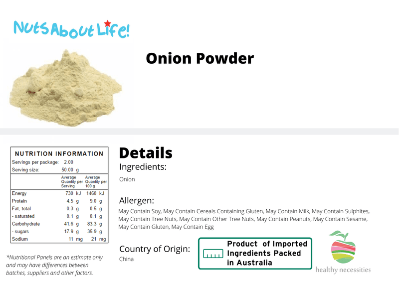 Onion Powder - Nuts About LifeOP6525Nuts About Life