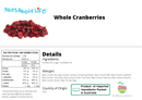 Whole Dried Cranberries - Nuts About LifeWDC3615Nuts About Life